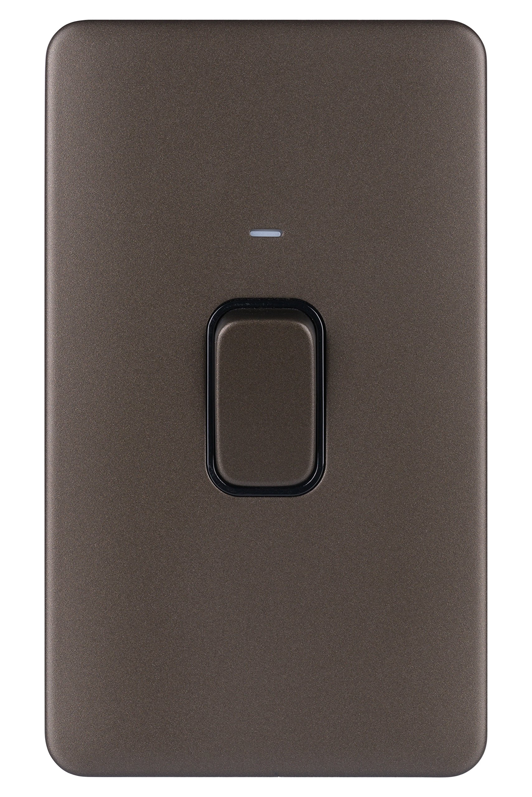 Schneider Electric GGBL4021BMB Lisse Screwless Deco 2G 50A DP SW w/ LED Ind BMB, 240 V, Mocha Bronze