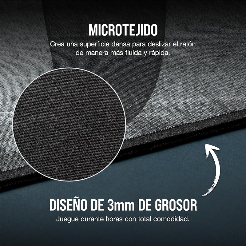 MM300 Pro Alfombrilla para Juegos - Medio, Negro/Gris