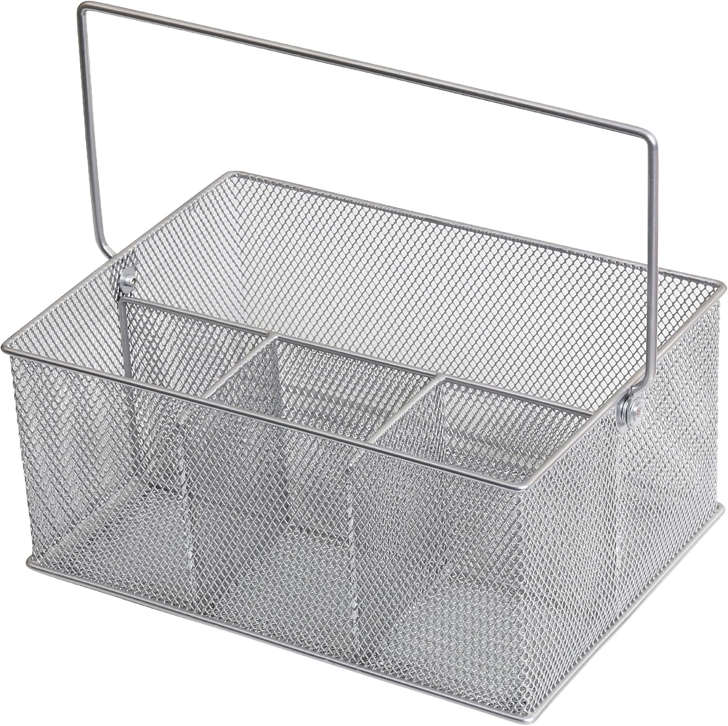 YBM HOME Mesh Silver Condiment Caddy/Kitchen Supply