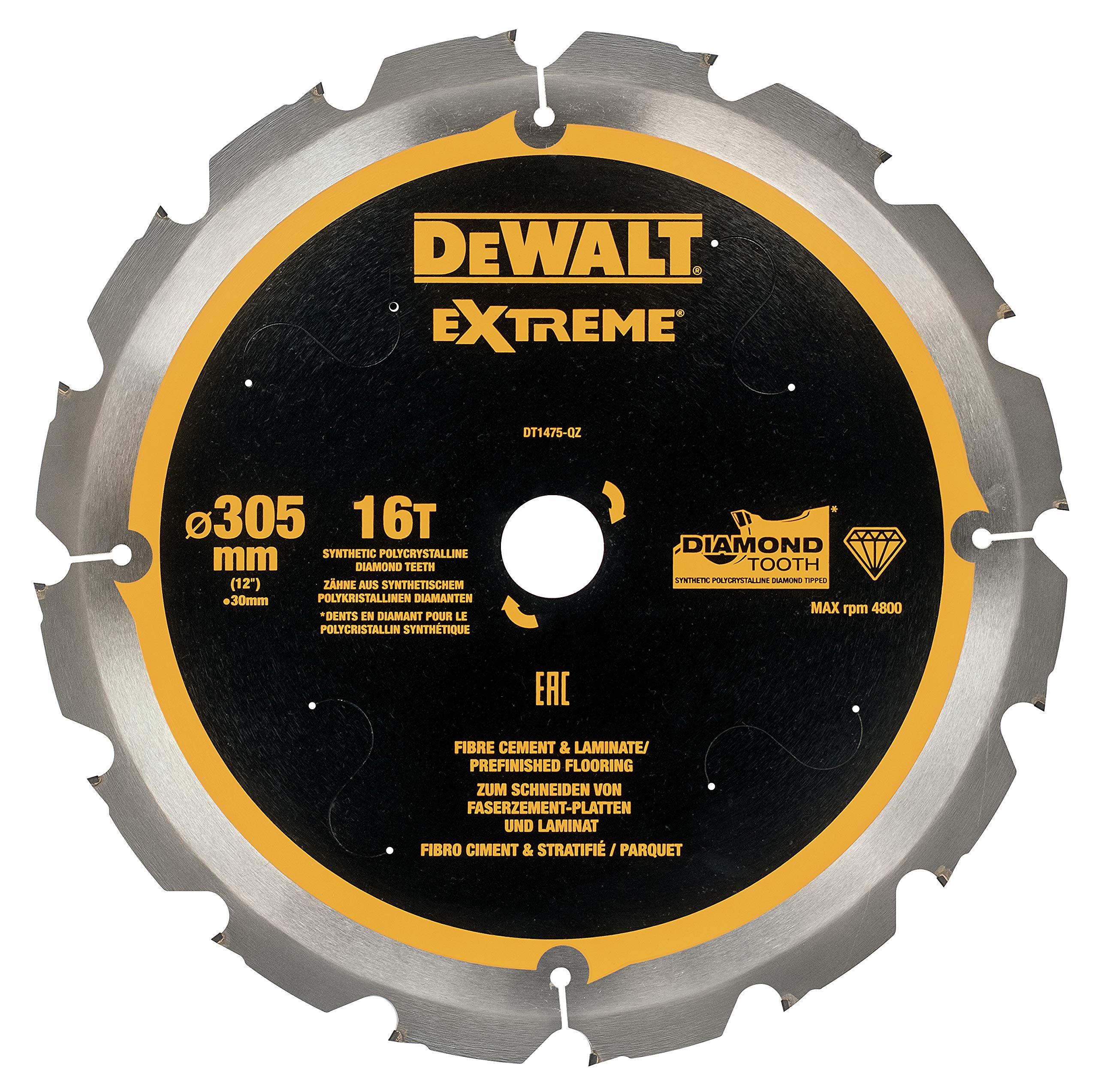 DEWALT Dt1475 Circular Saege Blade PCD 305/30 Mm 16 Pack of 2