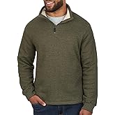 The American Outdoorsman Sherpa Lined Waffle Quarter Zip Mock Neck Long Sleeve Pullover for Men - Ideal for Outdoor Adventure
