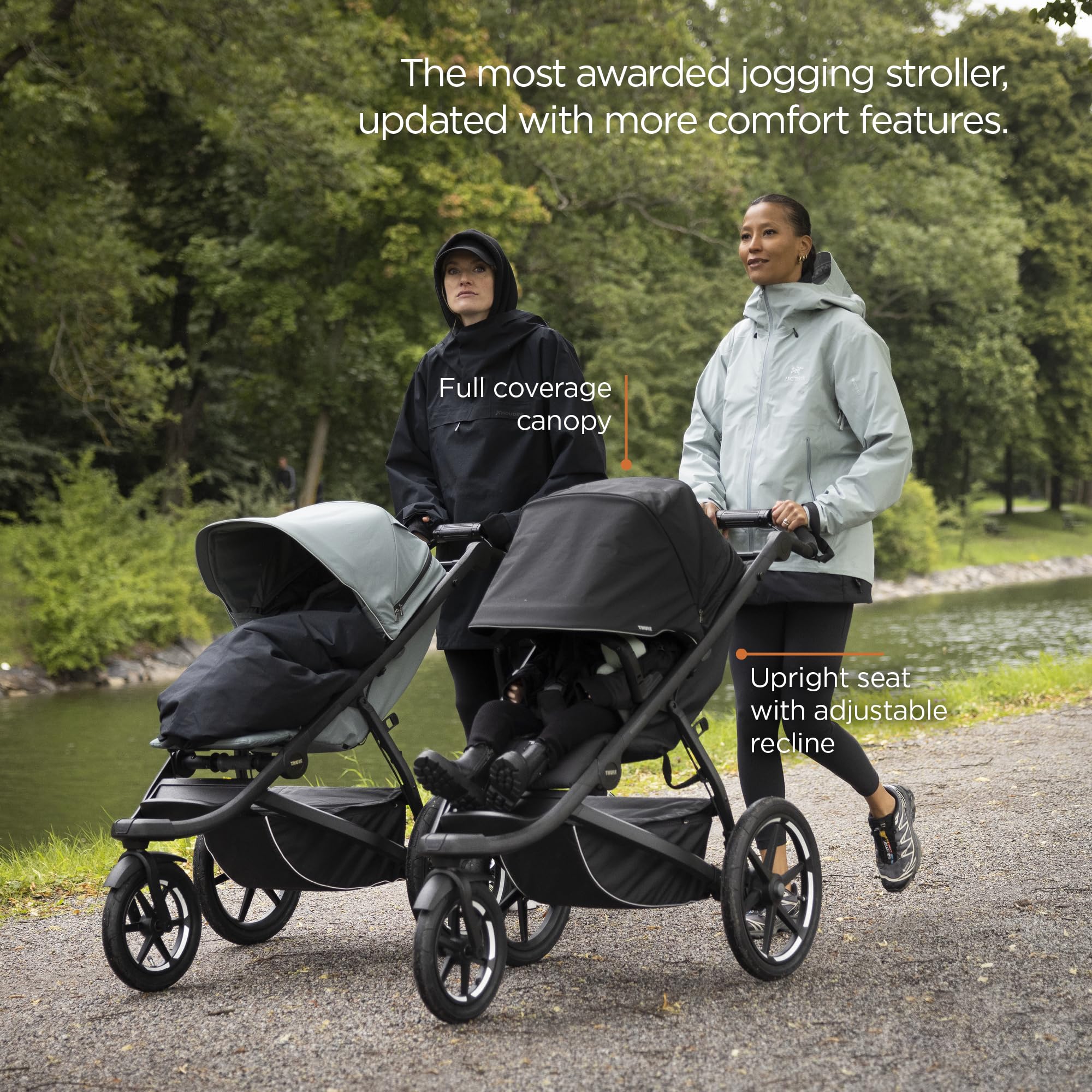 Thule Urban Glide 3 Single Child All-Terrain Stroller, Full-Suspension System, Air-Filled Tires, Upright seat with Adjustable Recline and Built-in legrest