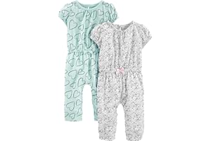 Simple Joys by Carter's Baby Girls' 2-Pack Jumpsuits