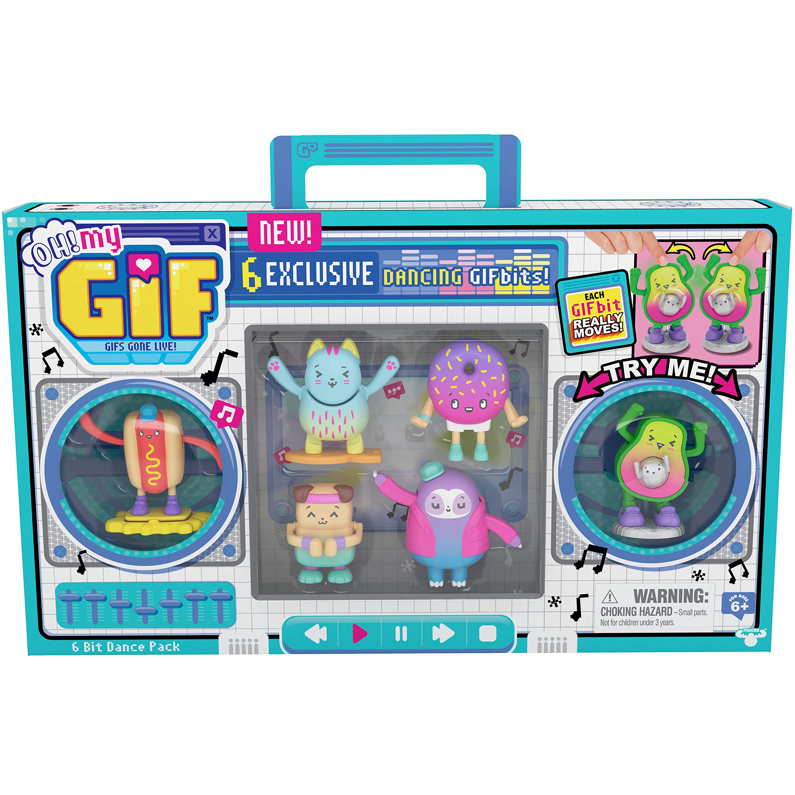 OH! MY GIF Dance Pack - 6 Exclusive Real Life Dancing Animated GIFbits Moving Collectibles Toys & GIF
