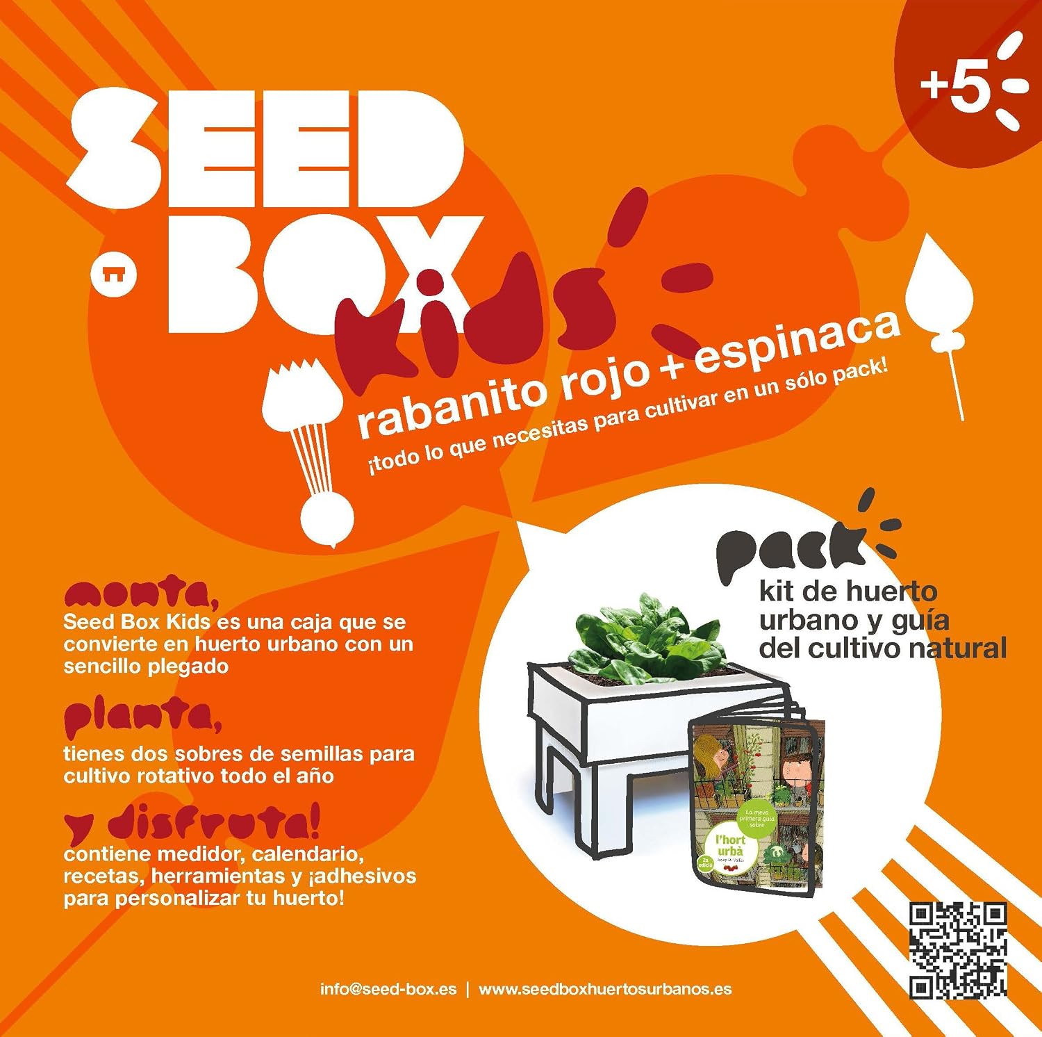 SeedBox Kids - Huerto Urbano para niños, Color Naranja: Amazon.es ...