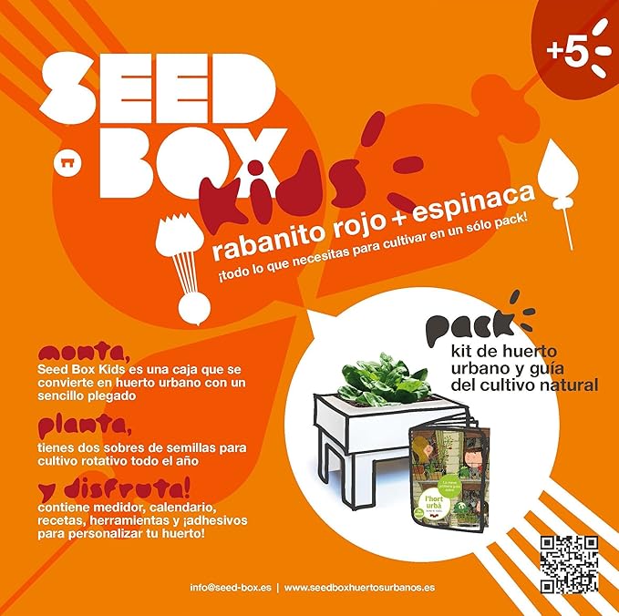 SeedBox Kids - Huerto Urbano para niños, Color Naranja: Amazon.es ...