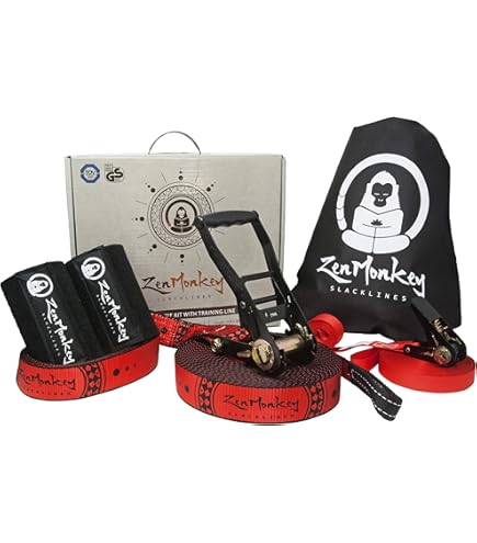 Amazon.com : ZenMonkey Infinity Slackline Kit - 100 Foot