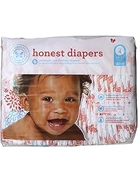 The Honest Company Honest Disposable Baby Diapers, Multi Colored Giraffes, Size 4, 29 ct