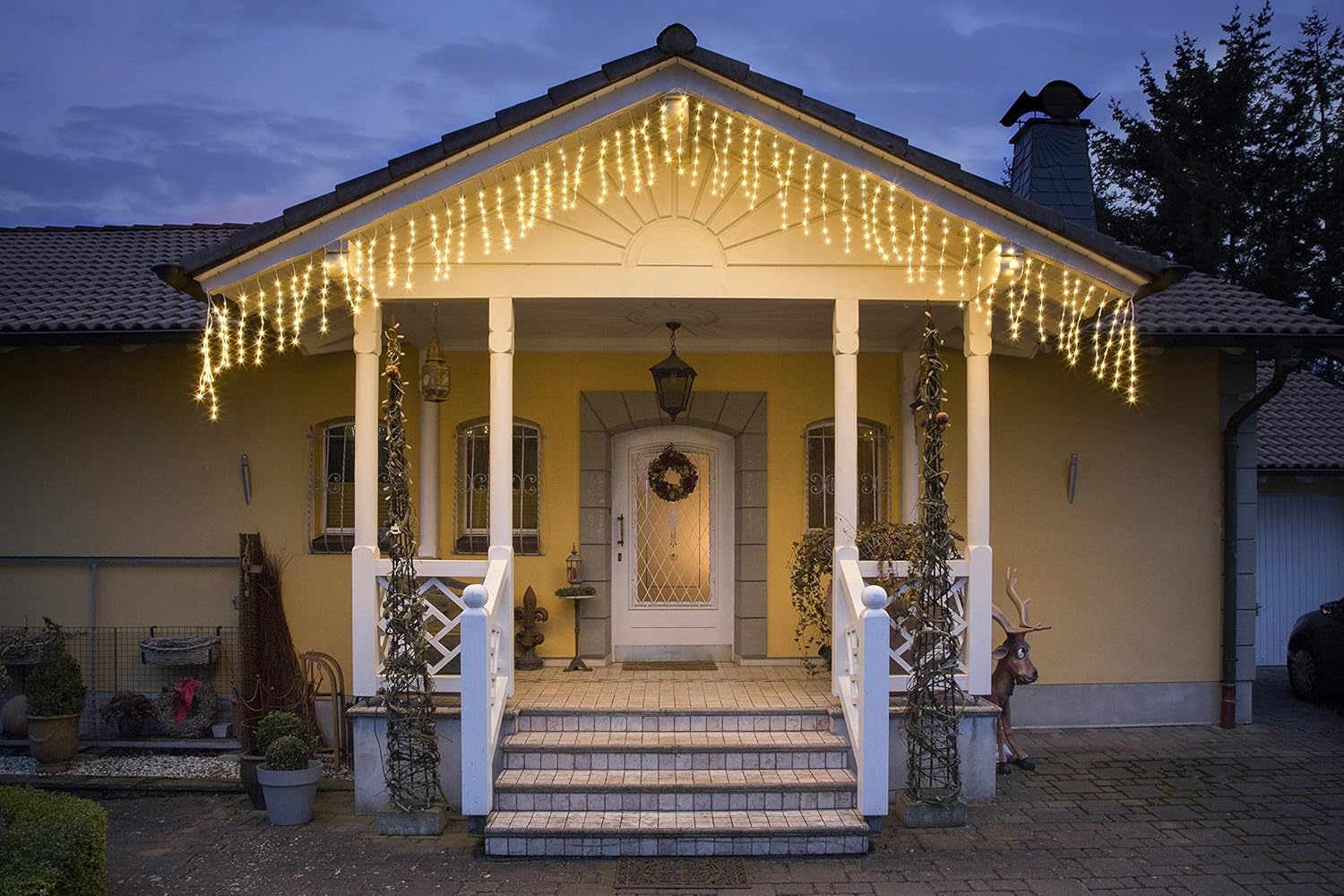 Konstsmide Christmas Decoration Fairy Light String/Flexible Garland with 240 Warm White Diodes/White Cable - Image 5
