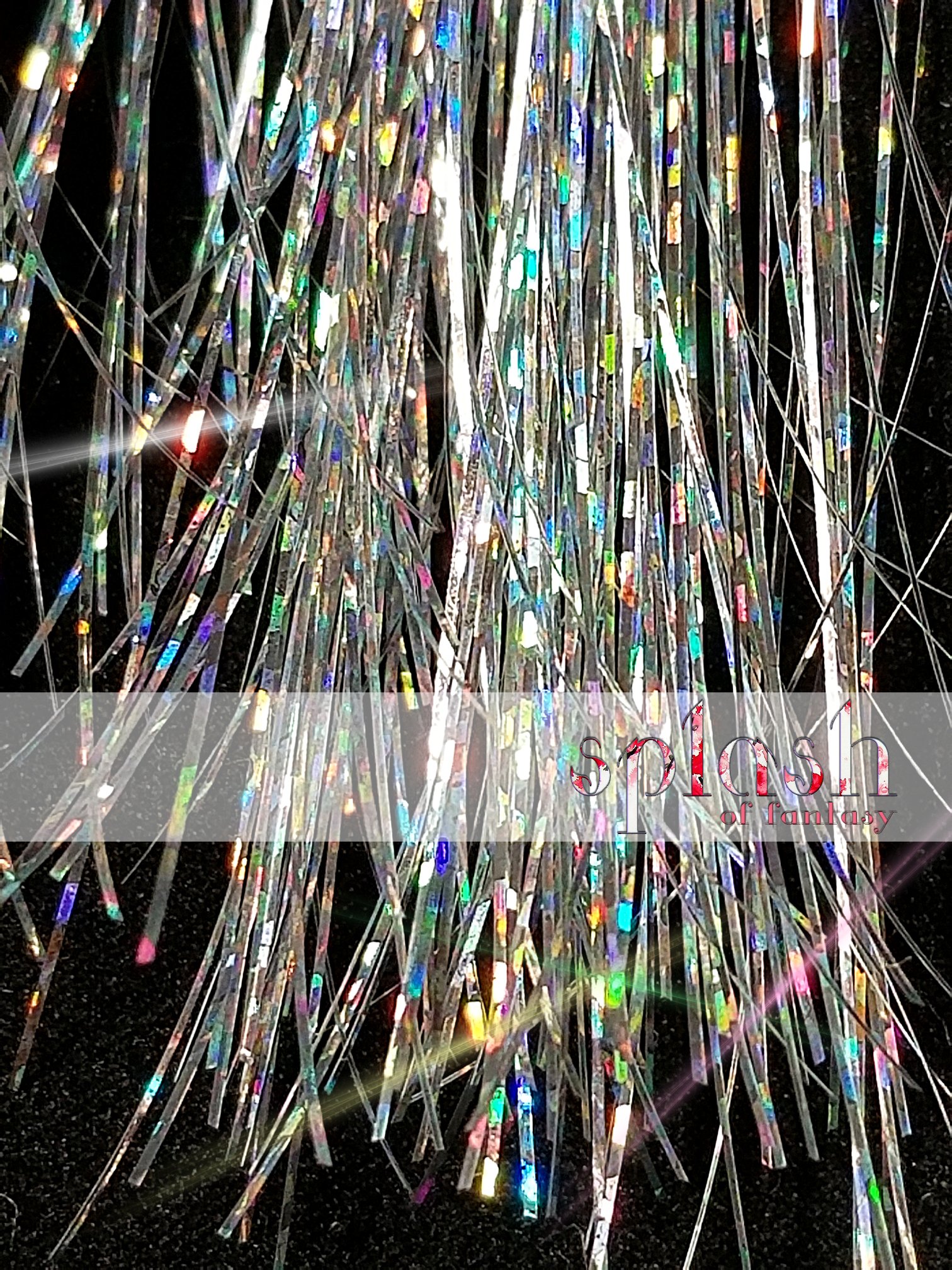 40" Hair Tinsel 100 Strands Sparkling Silver Buy Online in United