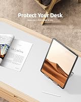 YSAGi Leather Desk Mat Large 60x35 cm White Non-Slip Waterproof view 7