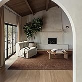 Rugs USA Maru Handmade, Dark Brown, 5' x 8', Solid, Wool, Soft and Cozy, High Traffic, Stain Resistant, Easy Clean, Durable A