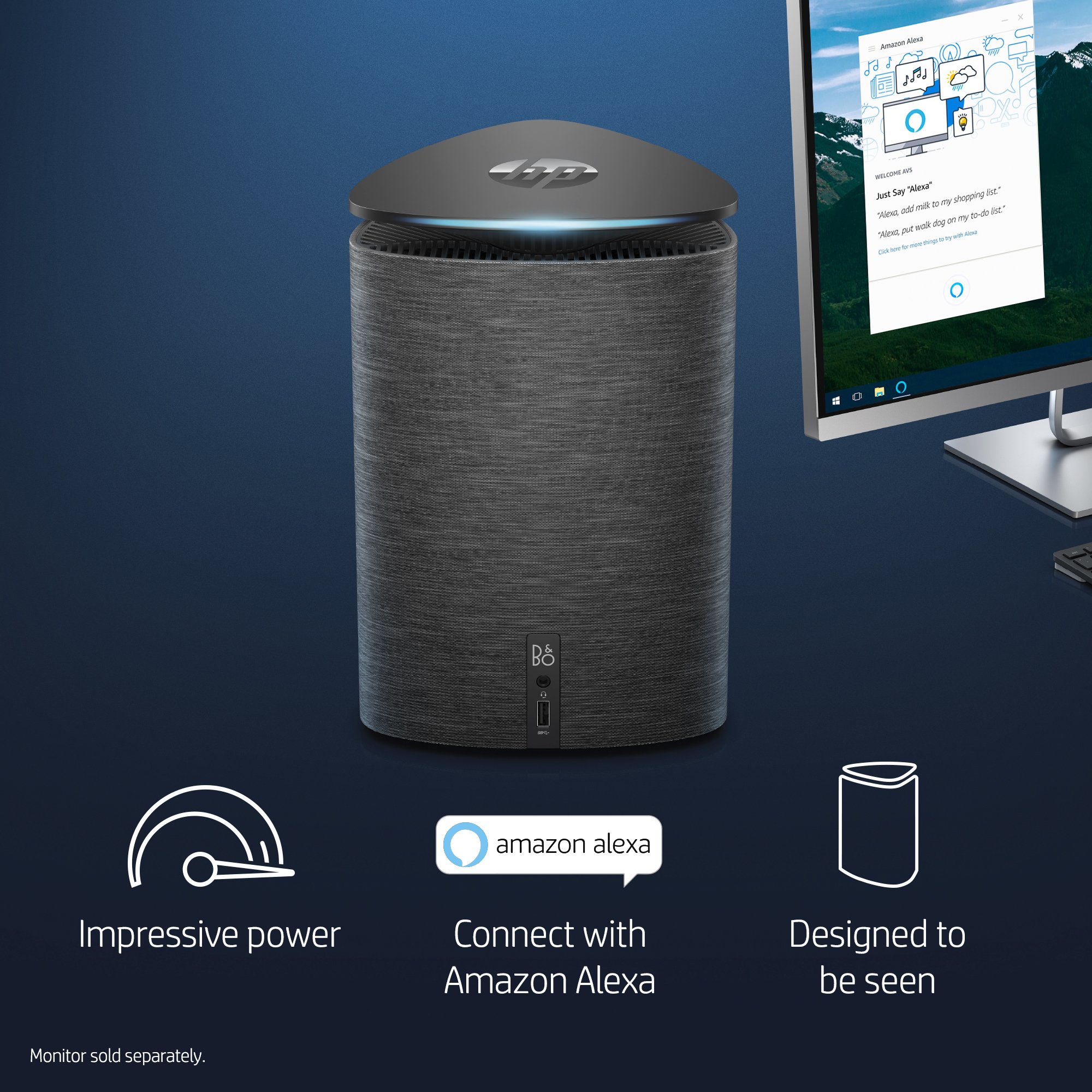 HP Pavilion Wave Compact Desktop Computer with Amazon Alexa, Intel Core
