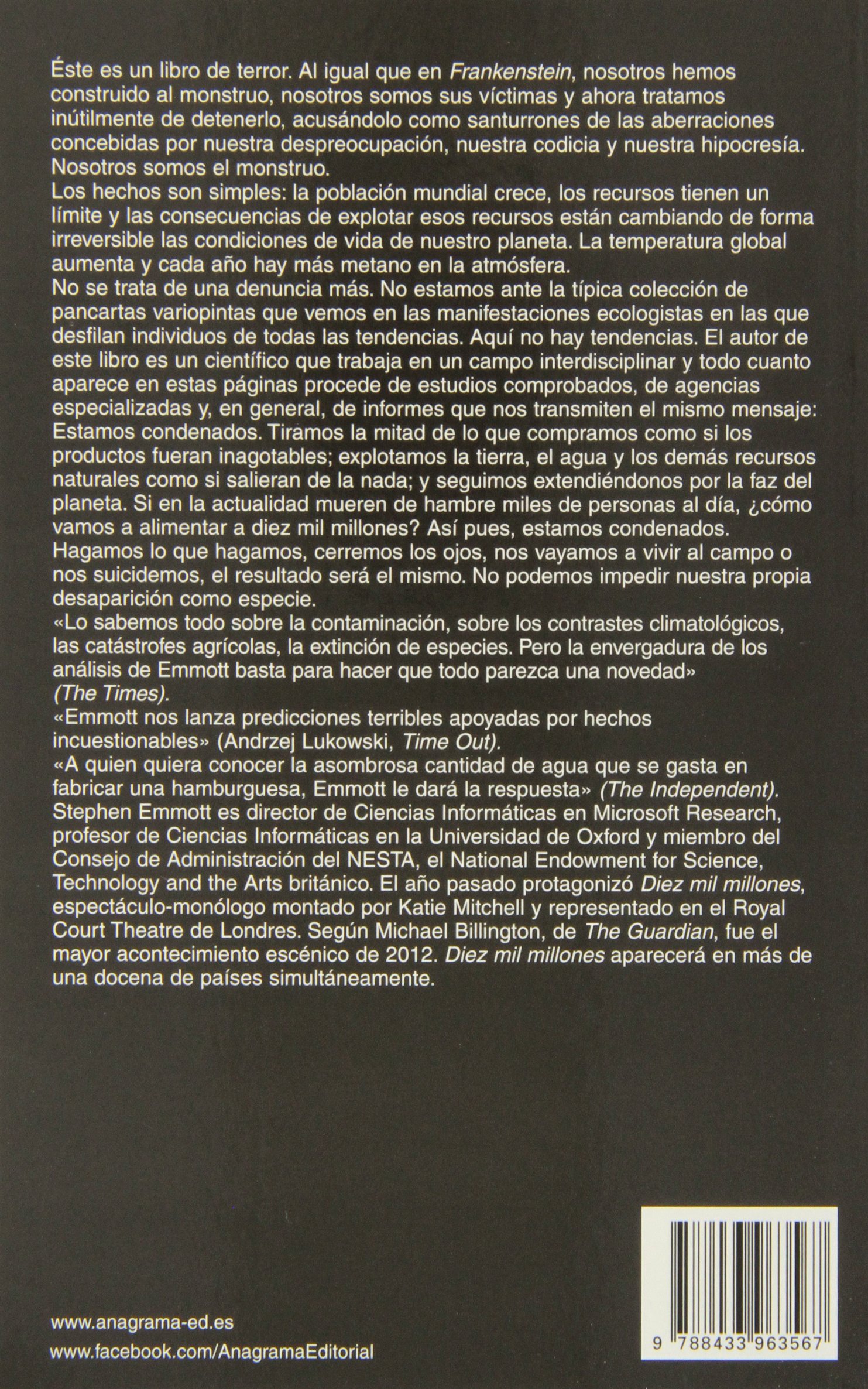 Diez Mil Millones Argumentos Spanish Edition Emmott Stephen Moya Valle Antonio Prometeo 9788433963567 Amazon Com Books