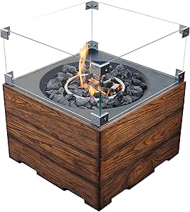 Clifton Cubierta de cristal para chimenea de gas, Brasero calentador de