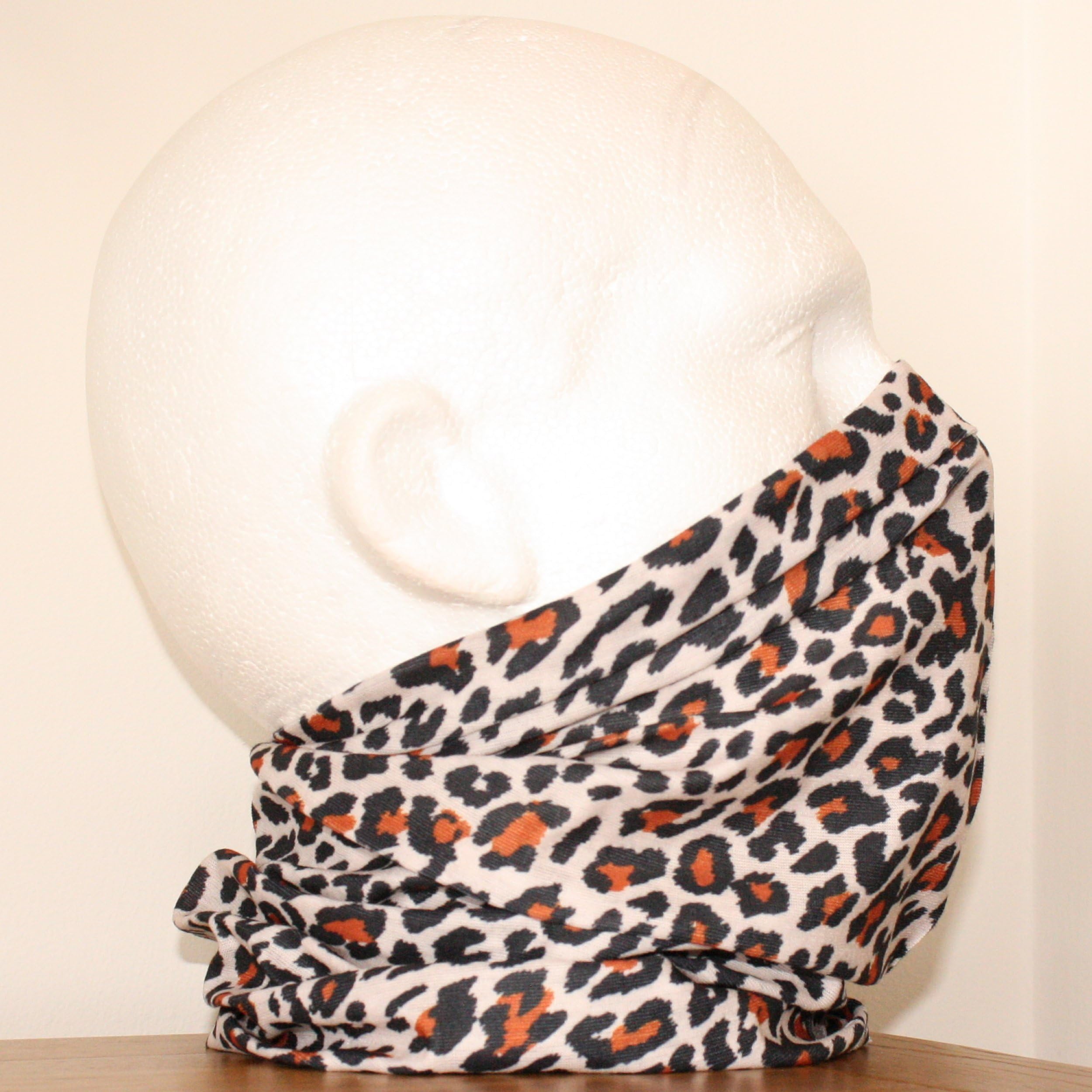 Leopard animal print pattern snood tube scarf Multifunctional Headwear