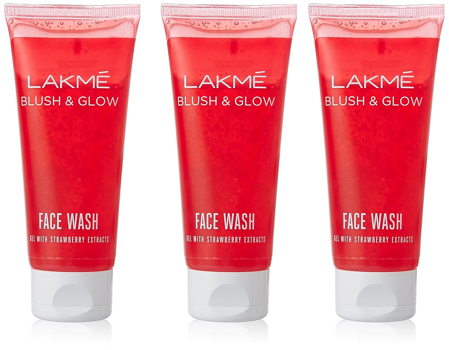 Lakmé Blush and Glow Strawberry Gel Face Wash, 100g (Pack of 2) with