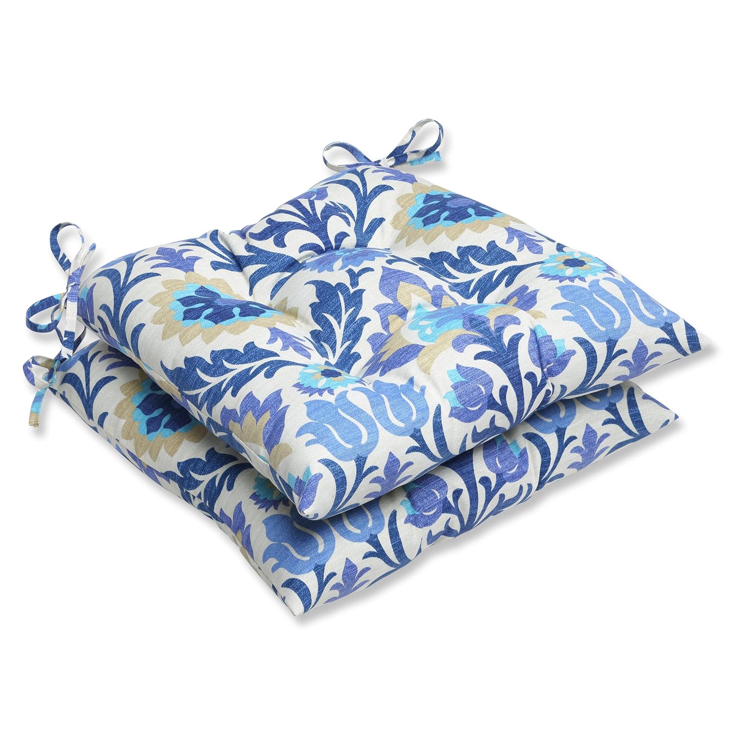 Best Light Blue Floral Kitchen Chair Pad
