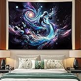 Aquarius Tapestry Wall Hanging Zodiac Sign Decoration Aesthetic for Bedroom Living Room Dormitory Suitable for Teen Boy and Girl Who Like Astrology 79x59 Inches