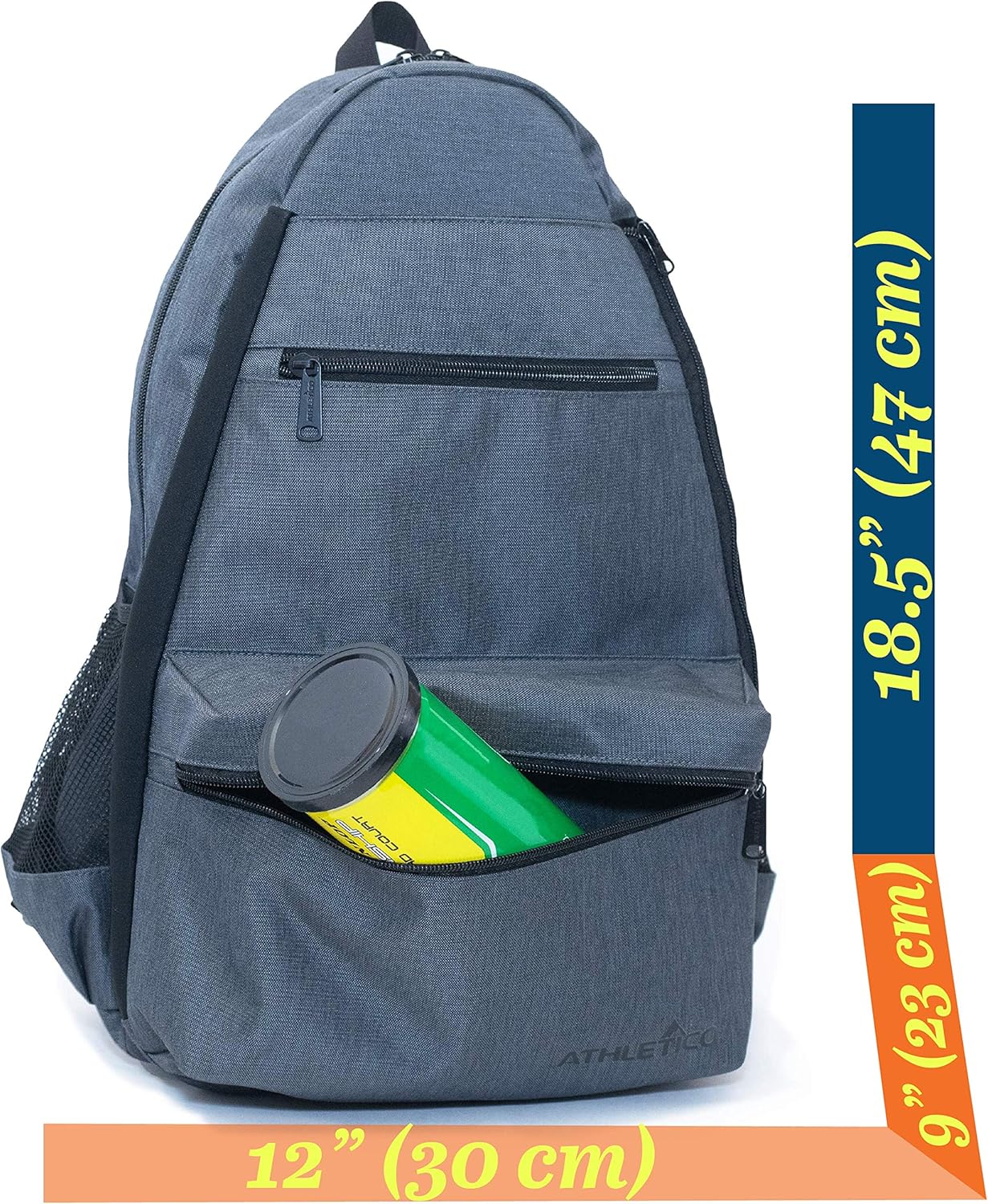 Athletico Compact City Tennis Backpack (Gray) : Sports & Outdoors