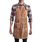Vulcan Workwear Utility Apron - Multi-Use Shop Apron with Pockets - Waxed Canvas Tool Apron