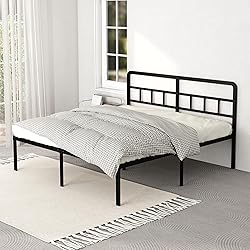 DiaOutro King Size Bed Frame with Headboard, 18
