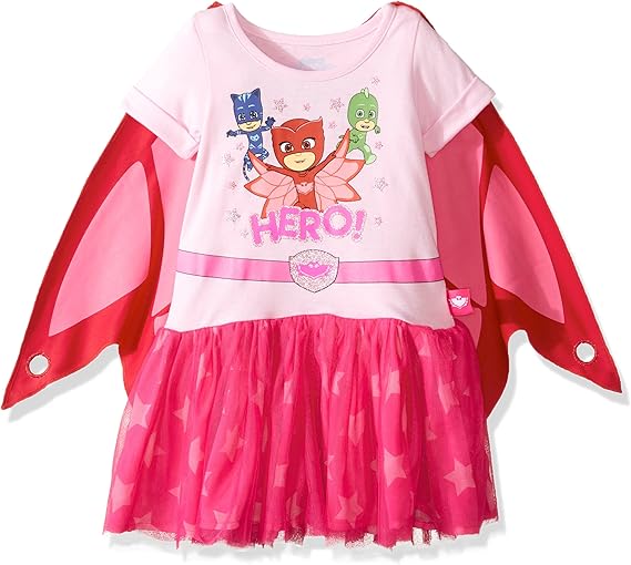 Pj Masks Girls' Little Dress W/Tulle and Wing Cape, Pink, 3T Amazon.ca Clothing & Accessories