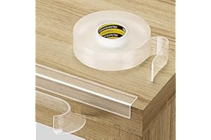 COUMENO Clear Edge Protector, 0.8" x 9.84FT, Safe Corner Protector, Anti-Sharp Edge Protector, for Furniture, Drawers, Tables, Cabinets