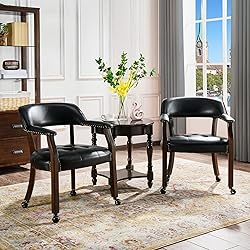 JESONVID Dining Chair with Casters Set of 2, Accent