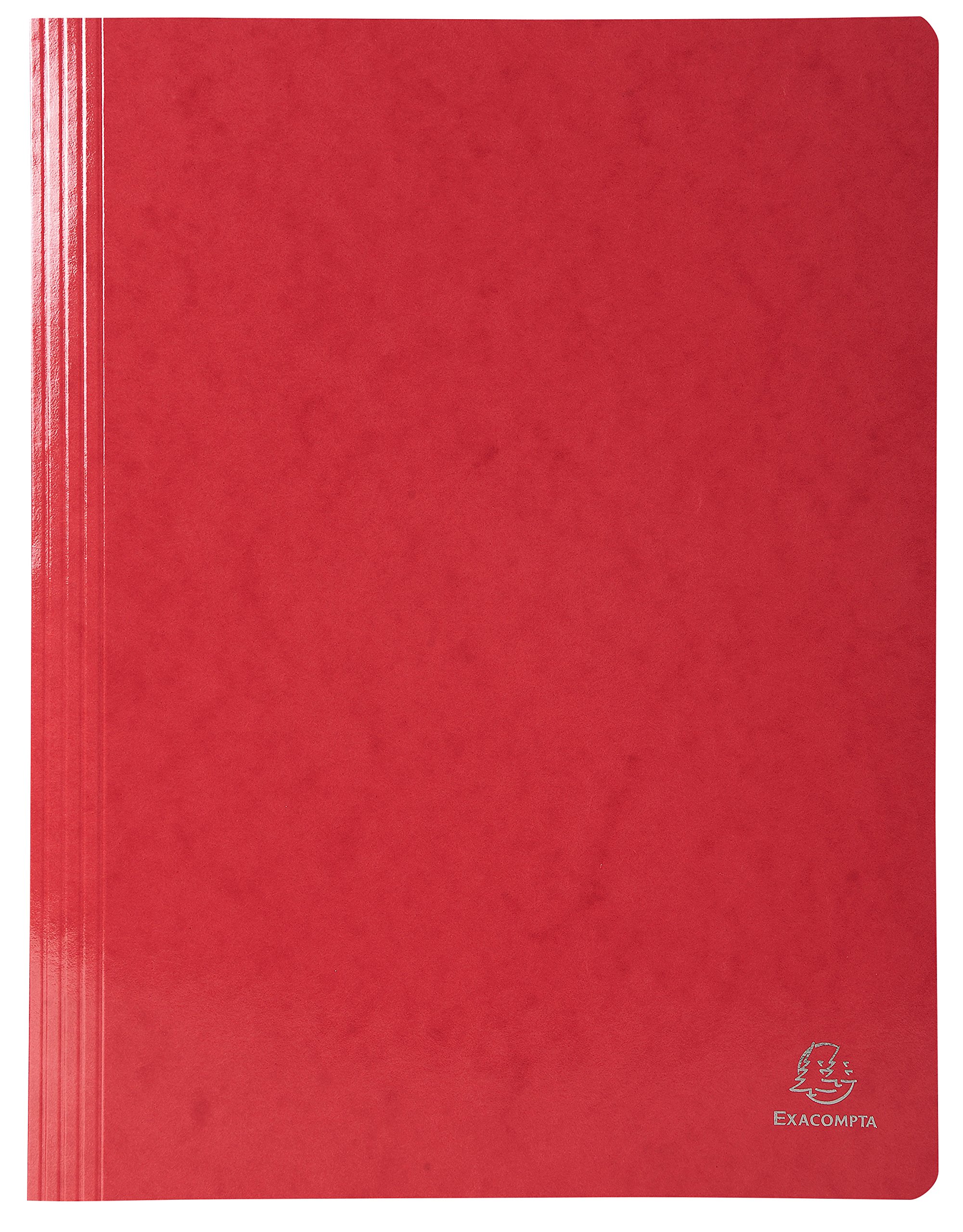 Exacompta - Ref 380803B - Iderama Collection - Flat Bar Files - 240 x 320mm in Size, Suitable for A4 Documents, 355gsm Glossy-Coated Pressboard - Red (Pack of 25)