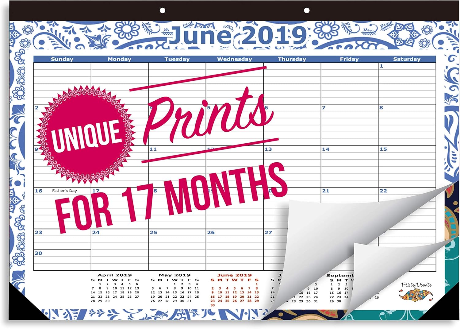 Best desk calendar with stand, 2018