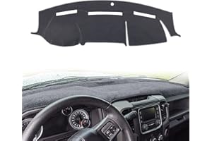 HanLanKa Dashboard Cover Mat Dash Cover Compatible with 2009 2010 2011 2012 2013 2014 2015 2016 2017 2018 Ram 1500 2500 3500 Dash Board Protector Cover(Gray)