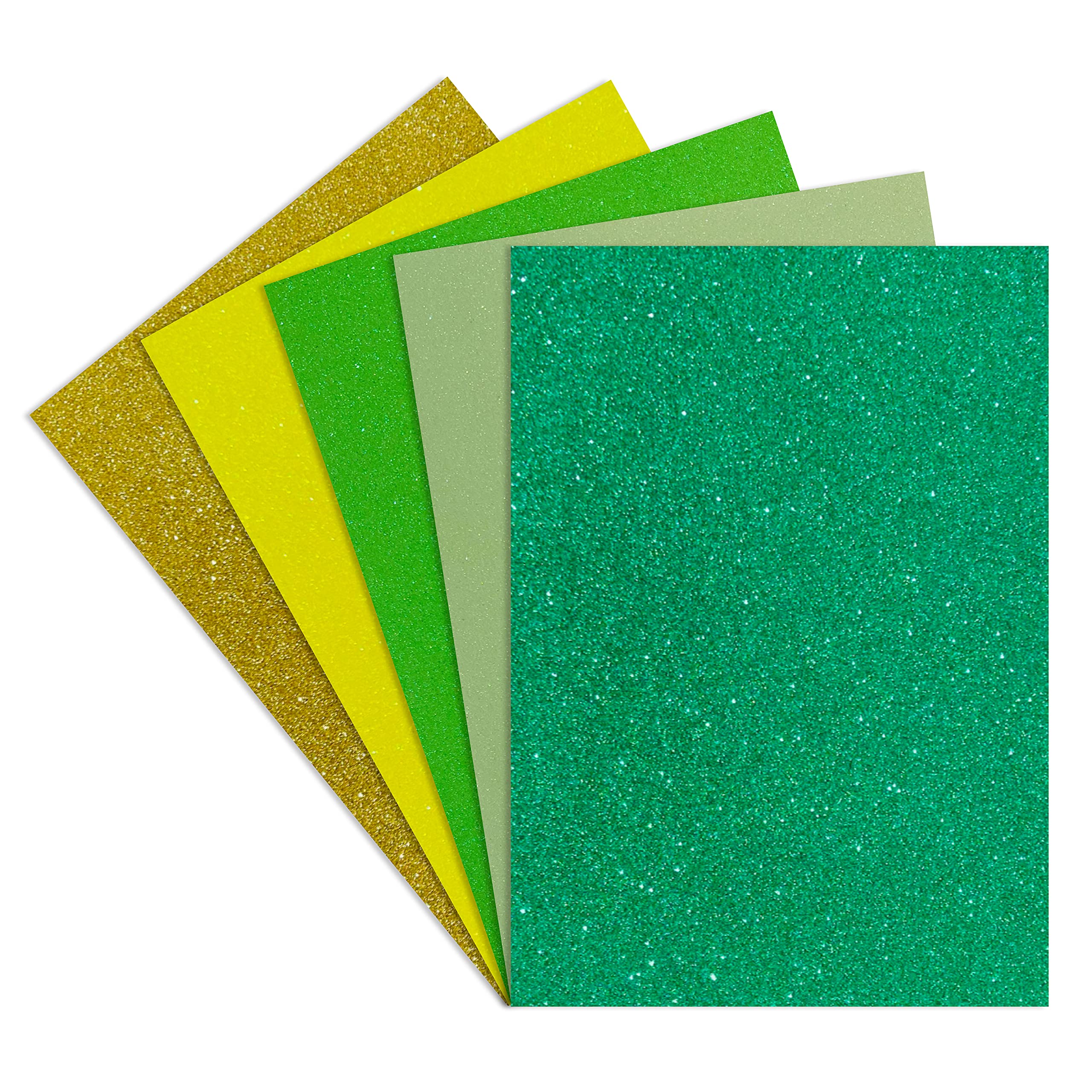 Springboard Coloured Glitter Card 10-Pack - A4 Sheets of 230gsm Coloured Glitter Card for Arts and Crafts with Non-Shed Design for Less Mess - Crafting Supplies - Spring/Summer Assortment