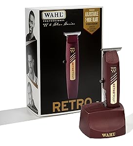 Wahl Professional 5-Star Cordless Retro T-Cut Trimmer with 60 Minute Run Time for Professional Barbers and Stylists - Model 8412