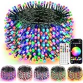 Guhope Smart Color Changing Christmas Lights, 132FT 400 LED RGB Christmas String Lights with App & Remote Control, Waterproof Christmas Tree Lights for Outdoor Indoor Party Decor
