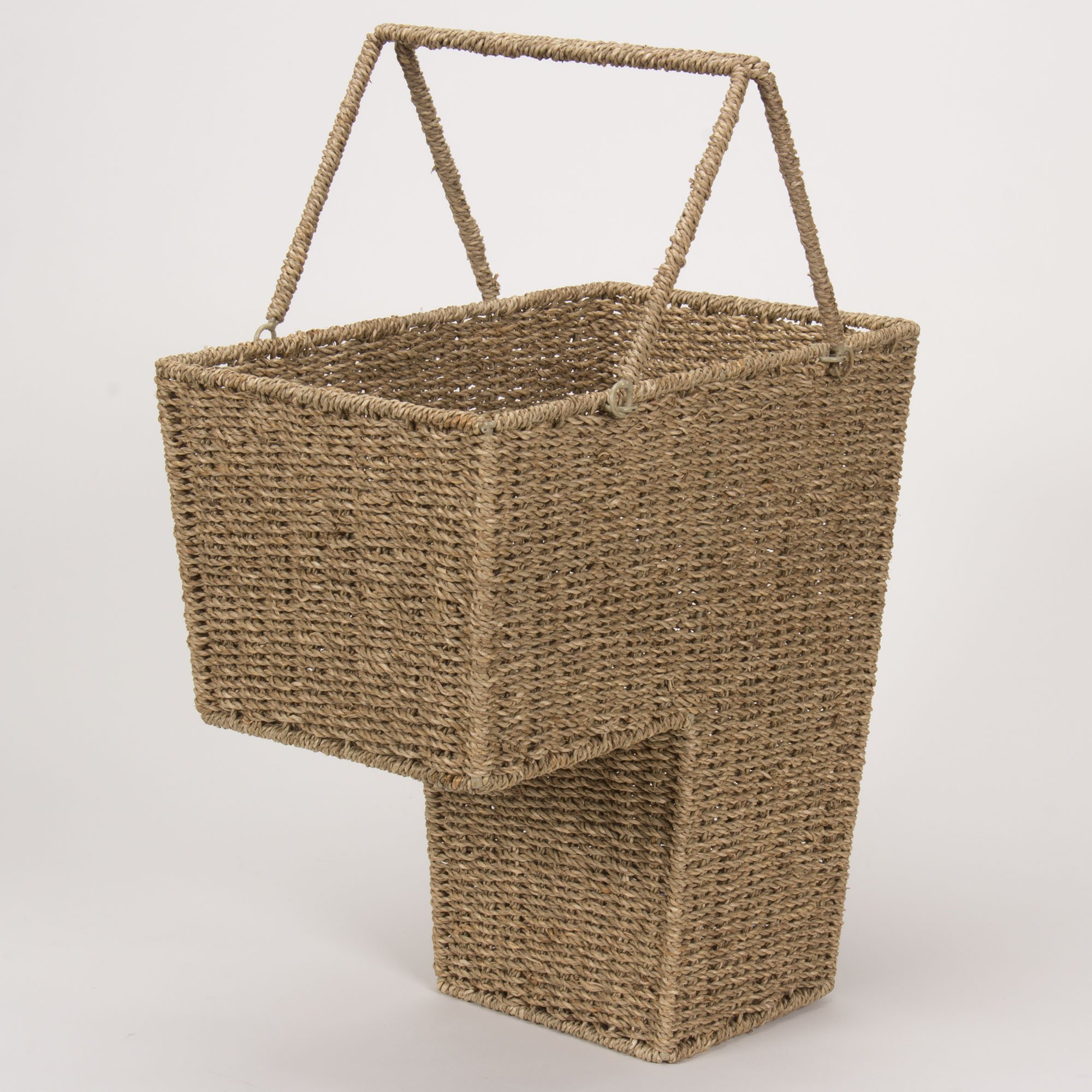 Household Essentials ML5647 Seagrass Wicker Stair Step Basket with