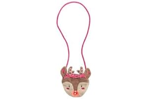 Mud Pie Girls Kids Christmas Light Up Purse, Pink, 6 1/2" x 5 1/2"