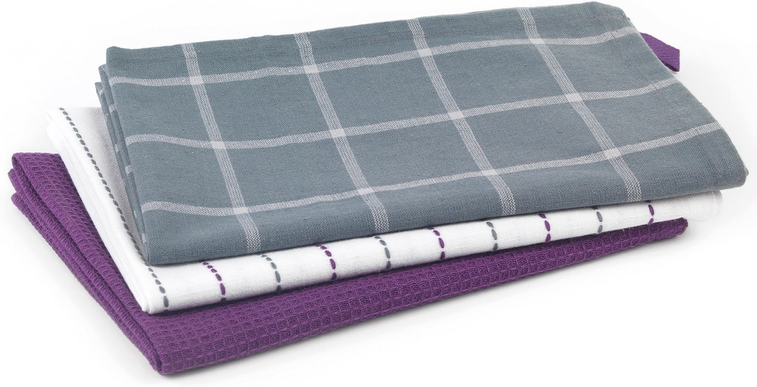 Progress MFPRO11294-OMBP Ombre Performance Tea Towels, Set of Three, Purple/Grey