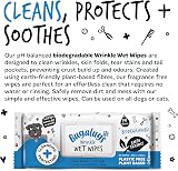 BUGALUGS Wrinkle Wipes for Dogs 80 Biodegradable Skin Care Paw Ear Face view 6