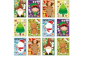 BBPOOL 24 Sheets Christmas Stickers Christmas Gifts for Kids Holiday Christmas Stocking Stuffers for Boys Girls Christmas Party Favors Children Christmas Presents