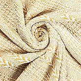 Chardin home Yellow Braided Waffle Weave Throw, 50x60 Inch Recycled Cotton- Large, Wearable, Breathable, Skin-Friendly Everyday use Blanket for Couch, Bed, Sofa - Soft Lightweight Picnic Rug