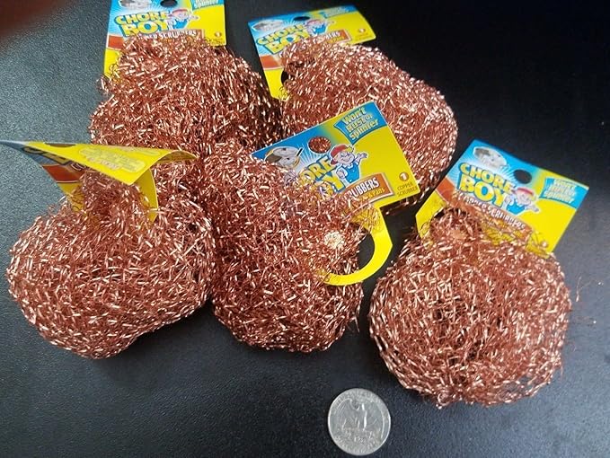6 Pieces Of Chore Boy Copper Scouring Pad 100 Pure Copper Scrubber by