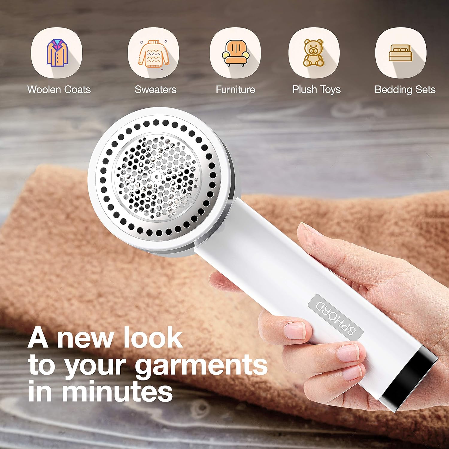 Lint Remover Shaver, Electric Portable Fabric Clothes Sweater Shaver Fuzz Remover Pill and Balls Defuzzer with 2 Replaceable Blades for Couch, Blanket, Curtain, Legging, Wool: Kitchen & Dining