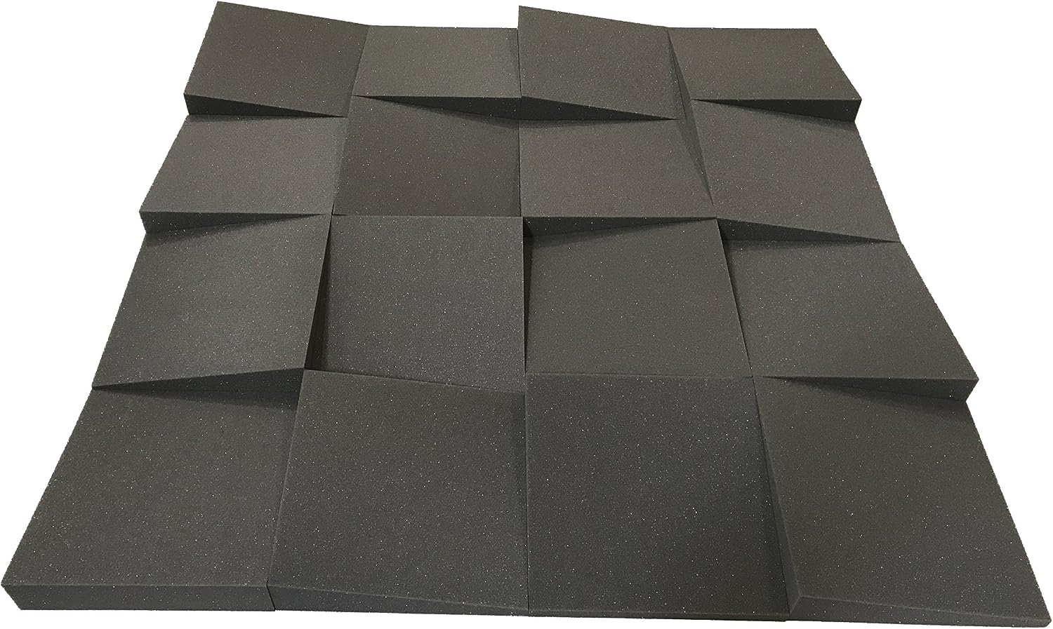 Advanced Acoustics 12" Slider Acoustic Studio Treatment Foam 16 Tile Pack 16sqft (1.48sqm), grey - Image 5