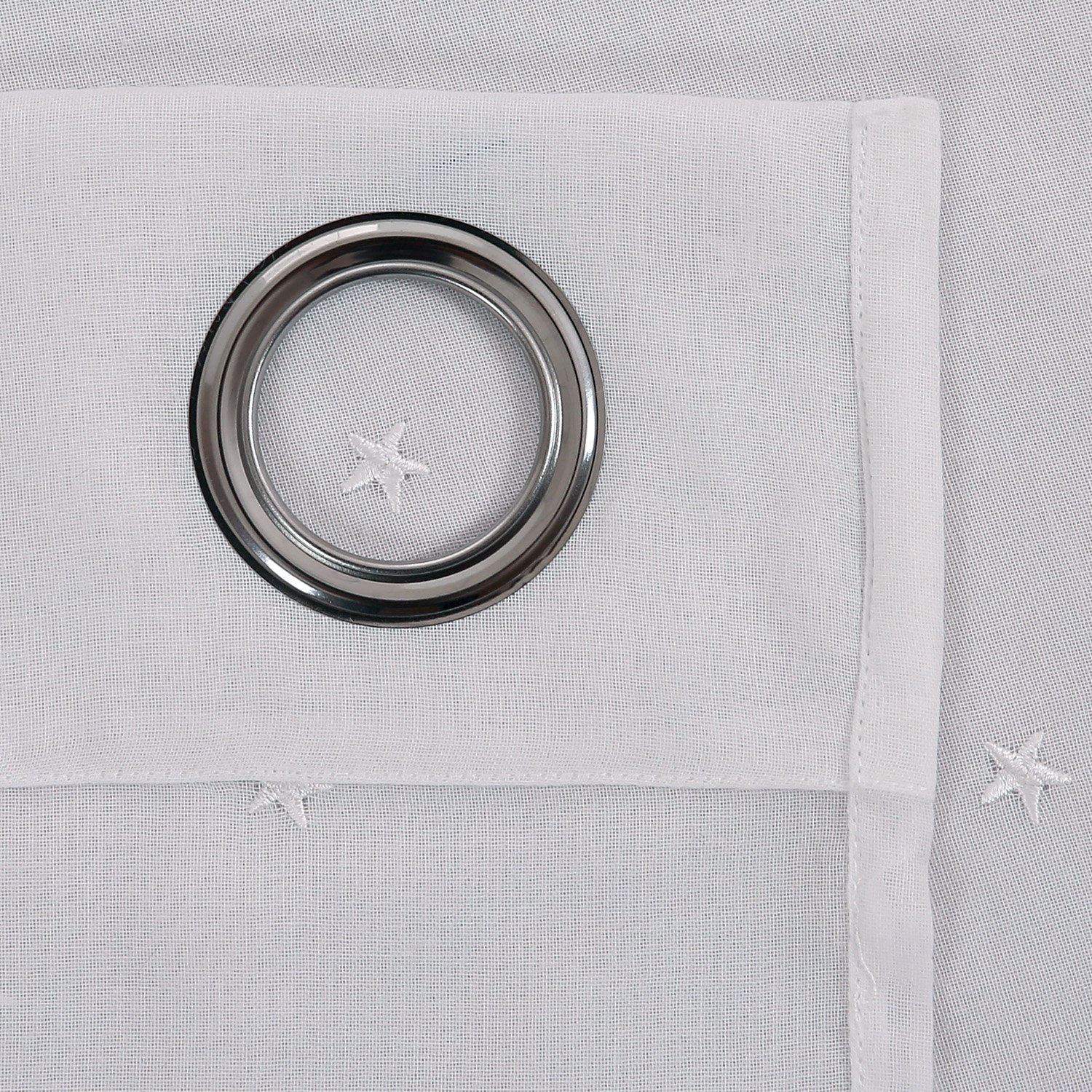 Deconovo Rideau Voilage Brode Etoiles 140x240cm Rideau A œillet Voilage Motif Pour Chambre Bebe Enfant Decor Decoration De Fenetres Voilages Napravi Rs