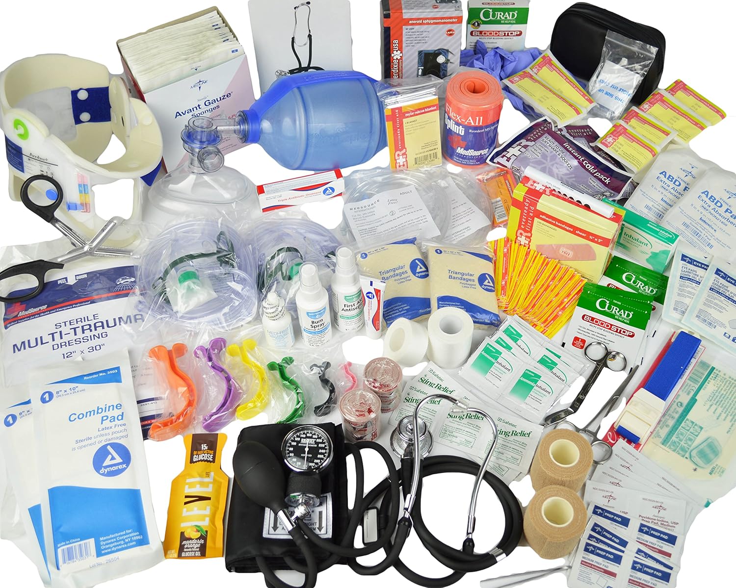 Lightning X Deluxe Stocked Large EMT First Aid Trauma Bag Fill Kit w/Emergency Medical Supplies (Fluorescent Orange): Health & Personal Care