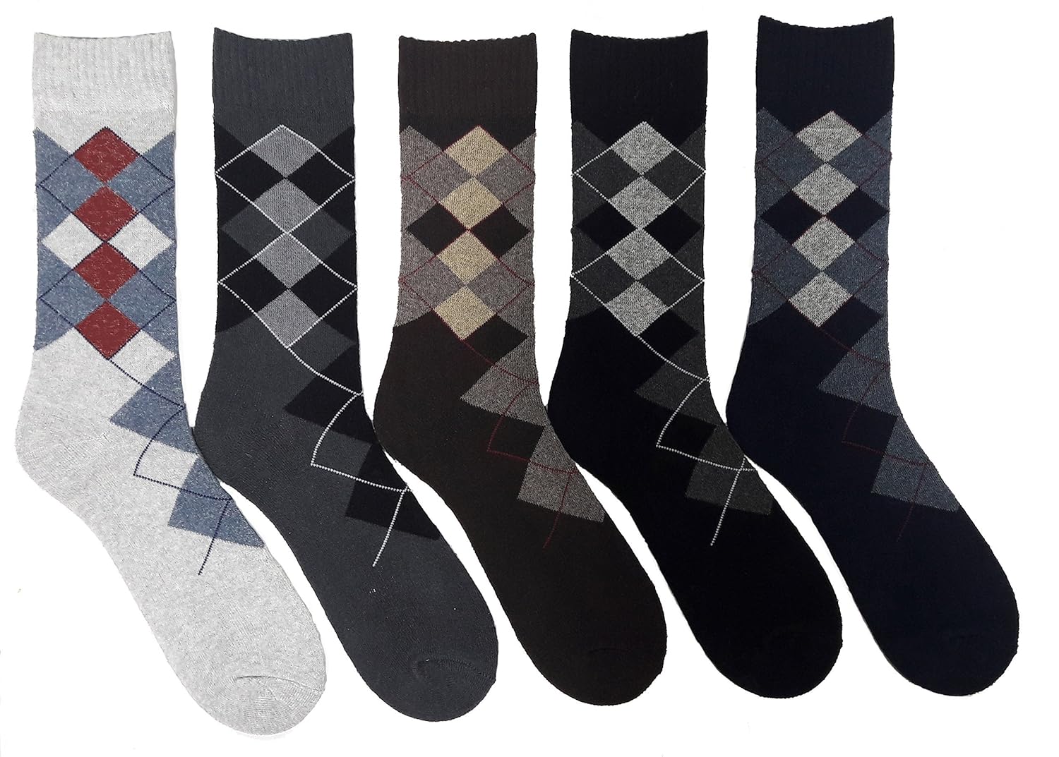 Buy URFIT Men's Calf Length Terry/Towel Cotton Socks(Pack of 5_Multi