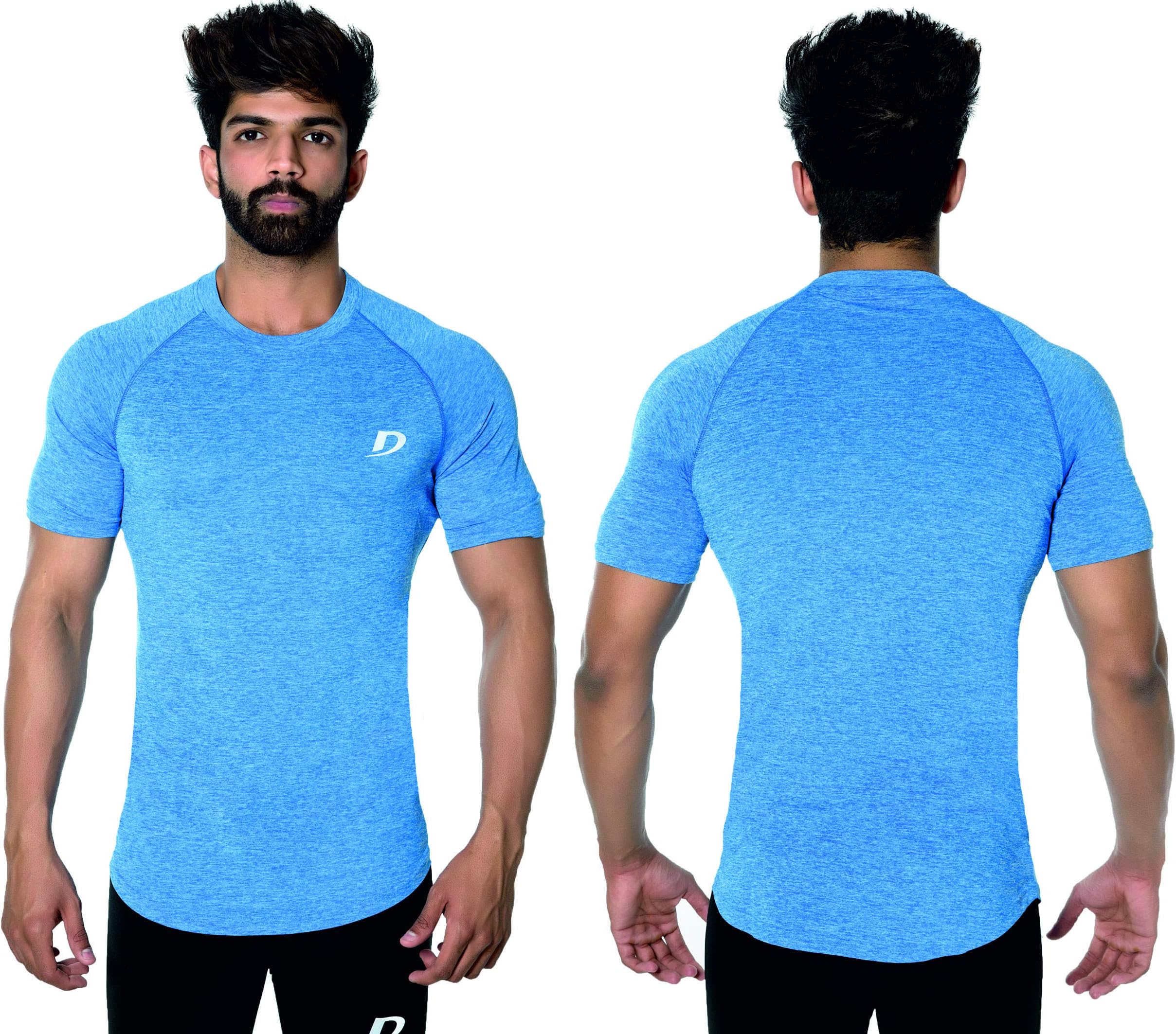 Decisive Fitness Men's Bodybuilding Muscle T- Shirt Weight-training Athletic half Sleeve Gym T-shirt Activewear Tee Melange Wrangler T-shirt