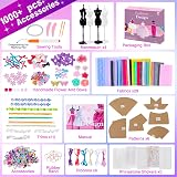 GOLMUD 1000+ Fashion Designer Kit for Girls Sewing Kit with 4 Mannequins view 2