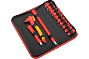 Powerbuilt 13-Piece VDE Tool Set, Insulated Ratchet, Sockets, Extensions, High-Voltage Electrical and Hybrid Vehicles, Home R